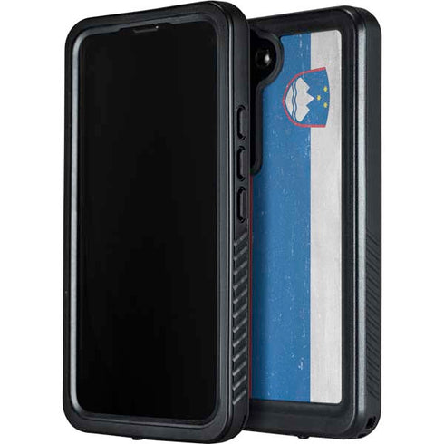 Slovenia Flag Distressed Galaxy S23 Plus Waterproof Case